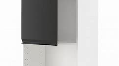 METOD wall cabinet for microwave oven, white/Upplöv matt anthracite, 60x100 cm - IKEA