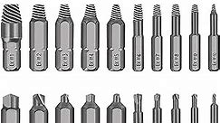 22Pcs Damaged Screw Extractor Set - Stripped Screw Remover Tools for Mechanics Bolt Extractor Set Heavy Duty - All-purpose H.S.S 4341 Socket Adapter Set Tiny Screw Extractor Set Magnetic Drill Bit Set