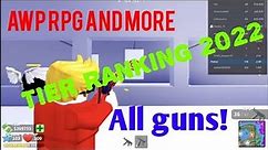 All Weapons Ranked! - Gun Tier List - Mad City - Roblox 2022