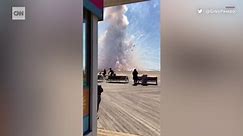 Fireworks display suddenly explodes during setup on crowded beach