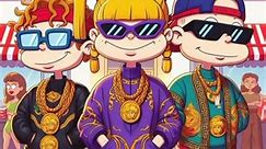 ✨Rugrats all grown up, swagged out in Versace and living the rebellious life in Los Angeles. ✨ When 'Rugrats' first hit television screens in 1991, it quickly captured the imaginations of children and adults alike. Created by Arlene Klasky, Gábor Csupó, and Paul Germain, this American animated series centered around the imaginative adventures of a group of toddlers led by the brave and bald Tommy Pickles. With its unique blend of humor, heart, and occasional life lessons, 'Rugrats' became a defi