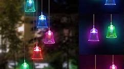 Wind Chimes,Christmas Bell Solar Wind Chimes Outdoor Solar Lights Outside Clearance Birthday Gifts for Women Mom Grandma Sister Wife Mother Memorial Gift Garden Patio Yard Home Decor Porch Decoration