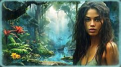 Rainforest: Calming Music With Rain - Relaxing Music [ Beautiful Atmospheric Female Voice ] Ambient