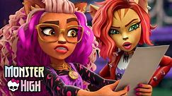 Clawdeen & Toralei Work Together on Midterms! | Monster High