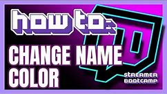 How to Change Name Color on Twitch QUICK & EASY | Twitch Tips 2022