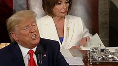 Video shows Nancy Pelosi ripping Trump's SOTU speech before tearing it in half
