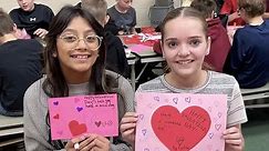 Local fifth-graders make valentines for seniors