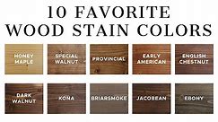 10 Favorite Wood Stain Colors