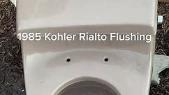 1985 Kohler Rialto Flushing! Manufacted: July 12, 1985. #toilet #toilets #toiletflush #toiletsflushing #gray #graytoilet #kohler #kohlertoilet #fyp #foryou #plumbing #aftplumbing
