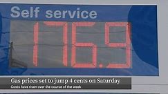 Gas price jumps to jump 20 cents total over 4 day-period