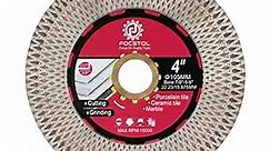 FOCSTOL Diamond Tile Saw Blade - 4''(105mm) Cutting & Grinding Disc Wheel for Porcelain Ceramic Tile Marble Granite Artificial Stone with X Mesh Rim for Angle Grinder