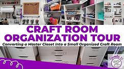 Craft Room Organization Tour: Converting a Master Closet Into a Small Craft Room