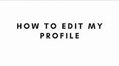 How to edit my profile 2