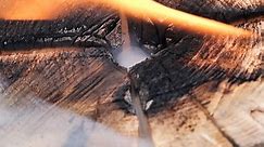 Make Fire In A Wooden Log