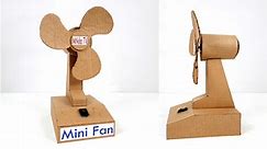 How To Make a Mini Fan out of Cardboard | Make Simple DC Motor Fan at home | Amazing DIY Idea