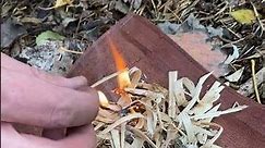 Camping wood burning stove & Ferro rod. Camping bushcraft survival skills.