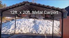 🔨🔨Lowes Arrow 12ft. x 20ft. Charcoal Metal Carport