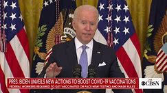 Biden announces federal workers must prove vaccination status or face new rules