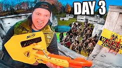 1,0000 Real Life ZOMBIES Vs Our Castle Fort! 24 Hour Zombie Survival Challenge (Nerf)