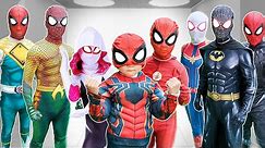 What If ALL COLOR SPIDER-MAN In 1 House? Rescue KID SPIDER MAN With SUPERHERO Power (Funny Action)