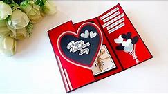 DIY-Valentine's Day Greeting Card for Boyfriend | Handmade Card for Valentine's Day | Tutorial