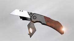 Husky Wood Handle Folding Lock-Back Utility Knife 99736