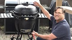 Assembling the Louisiana grills Ceramic Kamado charcoal grill from Costco