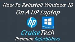 How to reinstall Windows 10 on a HP Laptop