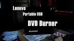 Lenovo USB portable DVD Burner Quick look!