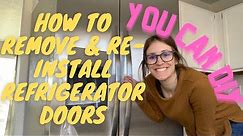 How to Remove & Install Frigidaire Side by Side Refrigerator/ Freezer Doors