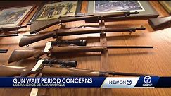 Concerns for gun shops over firearm sale waiting period