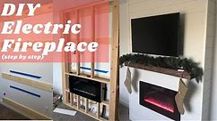 DIY Electric Fireplace Wall (Step By Step) | Shiplap