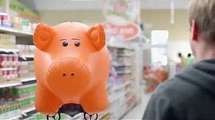 I'm the voice of the Flying Pig in this Bottom Dollar Food commercial