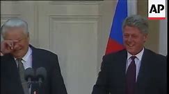 President Clinton and Boris Yeltsin laugh attack