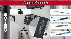 How to replace 🔋 battery 🍎 Apple iPhone 5 A1428, A1429, A1442