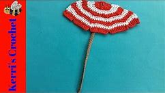 Crochet Beach Umbrella Tutorial - Beach Crochet Appliques