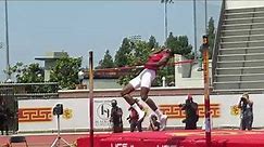 See USC's Earnest Sears' Last Attempt in the Men's High Jump at the 5/1/22 USC vs. UCLA Track Meet