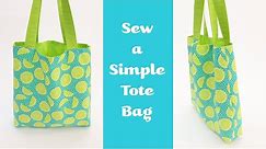 Sew a Super Simple Tote Bag: DETAILED INSTRUCTIONS by learncreatesew