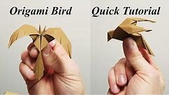 Origami Bird - Quick Tutorial - How to make an Origami Bird