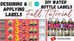 How To Make Water Bottle Labels | How To Design Water Bottle Label | Personalized Water Bottle Label