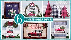 DOLLAR TREE CHRISTMAS DIY | 6 NEW Home Decor Crafts | DOLLAR GENERAL DIY | Red Truck & Buffalo Check