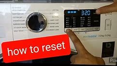 How to reset samsung washing machine