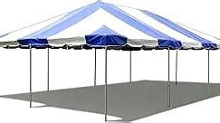 Party Tents Direct 20x30 Canopy Tent - Steel Frame - Outdoor Gazebo Pavilion Sun Shade Camping Shelter - Blue Vinyl Heavy Duty Waterproof Tent Cover - Event Tents for Parties Wedding