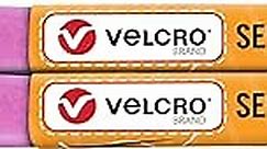 VELCRO Brand Sew on Tape 4ft x 3/4 in for Fabrics Clothing and Crafts, Substitute for Snaps and Buttons, Cut Strips to Length, Pink