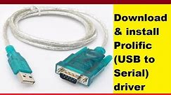 Download Prolific USB to Serial Driver for Windows 10 7 8 8.1 Vista XP 64/32 Bit