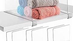 Acrylic Shelf Dividers for Closets & Cabinets – Save Space with 6 Transparent Shelf Organizers with Clips – 11 x 8 in. Acrylic Closet or Bookshelf Dividers – Shelf Organizers by Country Sprout