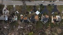 Dramáticas imágenes de la devastación de un tornado en Tennessee captadas por un dron
