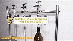 Manual Counter Pressure Beer Bottle Filler 4 Heads