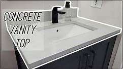 How to make a Concrete Countertop, install undermount sink // Beginner Guide