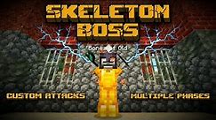 Custom Commands Skeleton Boss! (Minecraft Bedrock Tutorial)